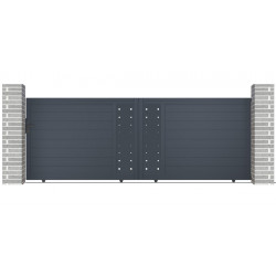 Cancello scorrevole in alluminio FANCY FILM 392x142cm - X-Metal