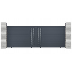 Cancello scorrevole in alluminio 392x142 cm FANCY GROW - X-Metal