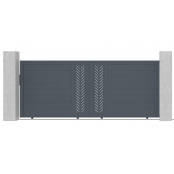 Cancello scorrevole in alluminio 350x142 cm FANCY GROW - X-Metal