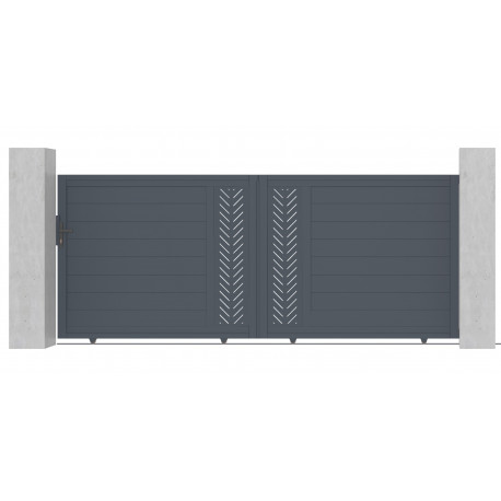 Cancello scorrevole in alluminio 350x142 cm FANCY GROW - X-Metal
