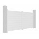 Cancello a battente in alluminio 300x142 cm GARDE - colore bianco - X-Metal