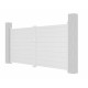 Cancello a battente in alluminio 300x142 cm GARDE - colore bianco - X-Metal