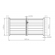 Cancello a battente in alluminio 300x142 cm GARDE - colore bianco - X-Metal