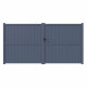 Cancello battente in alluminio pronto da installare 400x180cm VERTILON - X-METAL