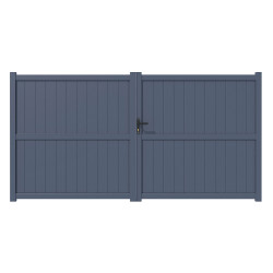 Cancello battente in alluminio pronto da installare 400x180cm VERTILON - X-METAL