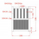 Cancelletto semi-traforato in alluminio pronto per l'installazione 100x140 cm JOGAN - X-METAL