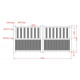 Cancello battente semi-traforato in alluminio pronto per l'installazione 300x140 cm JOGAN - X-METAL