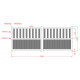 Cancello battente semi-traforato in alluminio pronto per l'installazione 350x140 cm JOGAN - X-METAL