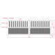 Cancello battente semitraforato in alluminio pronto per l'installazione 400x140 cm JOGAN - X-METAL