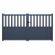 Cancello battente semitraforato in alluminio pronto per l'installazione 400x140 cm JOGAN - X-METAL