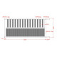 Cancello scorrevole semitraforato in alluminio pronto per l'installazione 300x140 cm JOGAN - X-METAL