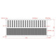 Cancello scorrevole semitraforato in alluminio pronto per l'installazione 350x140 cm JOGAN - X-METAL