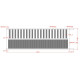 Cancello scorrevole semitraforato in alluminio pronto per l'installazione 400x140 cm JOGAN - X-METAL