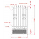Cancelletto traforato pronto per l'installazione in alluminio 100x180 cm LOUISON - X-METAL