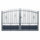Cancello a battente traforato pronto per l'installazione in alluminio 300x180 cm LOUISON - X-METAL