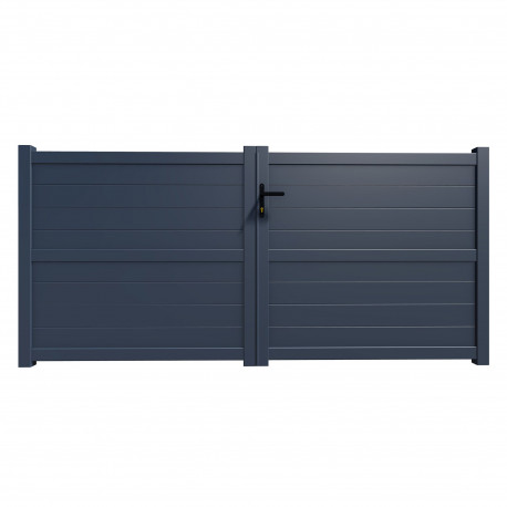 Cancello battente in alluminio pronto da installare 300x160cm HORACE - X-METAL