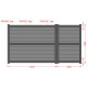 Cancello a battente asimmetrico in alluminio pronto per l'installazione 300x160 cm HORACE - X-METAL