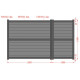 Cancello a battente asimmetrico in alluminio pronto per l'installazione 300x180 cm HORACE - X-METAL
