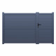 Cancello a battente asimmetrico in alluminio pronto per l'installazione 350x140 cm HORACE - X-METAL