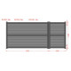Cancello a battente asimmetrico in alluminio pronto per l'installazione 350x160 cm HORACE - X-METAL