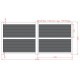 Cancello battente in alluminio pronto da installare 350x160cm HORACE - X-METAL