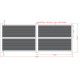 Cancello a battente in alluminio pronto da installare 400x160cm HORACE - X-METAL