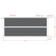 Cancello scorrevole pronto per l'installazione in alluminio 350x160cm HORACE - X-METAL