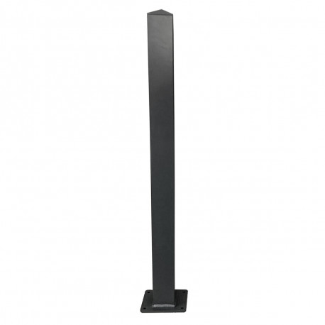Palo in alluminio su piastra - H180cm - X-METAL