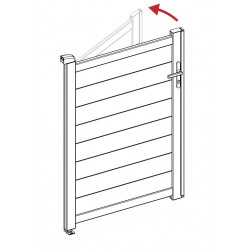 Kit di modifica per apertura orientata a sinistra - cancelletto 142cm colore bianco - X-Métal