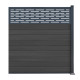 Estensione recinzione Premium legno composito 180xH.190cm + pannello Linea alluminio - grigio antracite - Compolife