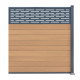 Estensione recinzione Premium legno composito 180xH.190cm + pannello Linea alluminio - effetto legno - Compolife