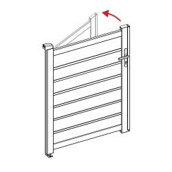Kit di modifica per apertura orientata a sinistra - cancelletto 140cm - X-Métal