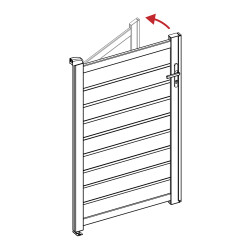 Kit di modifica per apertura orientata a sinistra - cancelletto 176cm Colore grigio - X-Métal