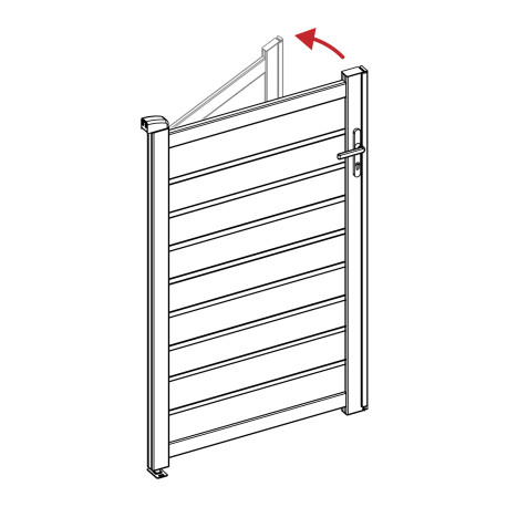 Kit di modifica per apertura orientata a sinistra - cancelletto 176cm Colore grigio - X-Métal