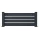 Recinzione in alluminio traforato SPACE - 190xH80cm - 2 pali - X-Metal