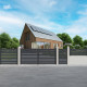 Recinzione in alluminio traforato SPACE - 190xH80cm - 2 pali - X-Metal