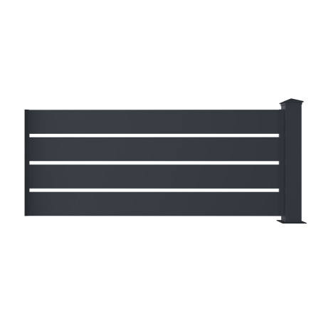 Recinzione in alluminio traforato SPACE - 190xH80cm - 1 palo - X-Metal