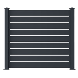 Recinzione in alluminio traforato SPACE - 190xH169cm - 2 pali - X-Metal