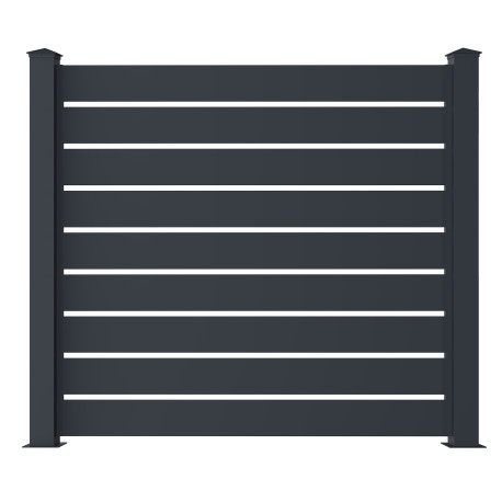 Recinzione in alluminio traforato SPACE - 190xH169cm - 2 pali - X-Metal