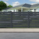 Recinzione in alluminio traforato SPACE - 190xH169cm - 2 pali - X-Metal