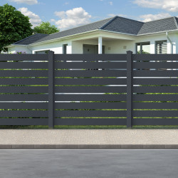 Recinzione in alluminio traforato SPACE - 190xH169cm - 1 palo - X-Metal