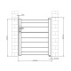 Cancelletto a battente in alluminio 100x115 cm GARDE X-Metal