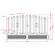 Cancello a battente traforato pronto per l'installazione in alluminio 300x180 cm LOUISON - X-METAL