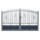 Cancello a battente traforato in alluminio 400x180 cm LOUISON pronto per l'installazione - X-METAL