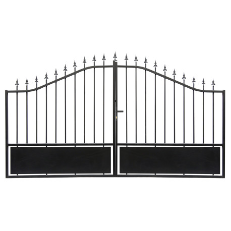 Cancello a battente in ferro semitraforato 300x173 cm AURORE - X-METAL