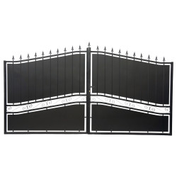 Cancello a battente in ferro pieno 350x195cm SELENE - X-METAL