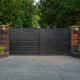Cancello a battente in ferro pieno 350x182cm ORIS - X-METAL