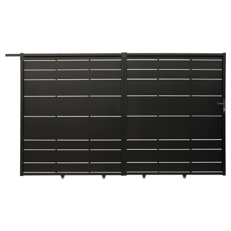 Cancello scorrevole in ferro pieno 300x182cm ORIS - X-METAL
