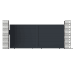 Cancello scorrevole in alluminio moderno 392x173cm GARDE - X-Metal