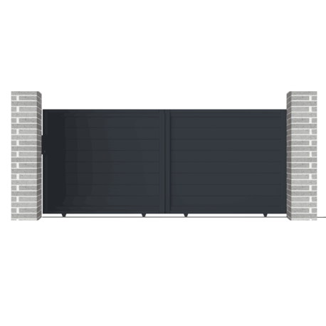 Cancello scorrevole in alluminio moderno 392x173cm GARDE - X-Metal